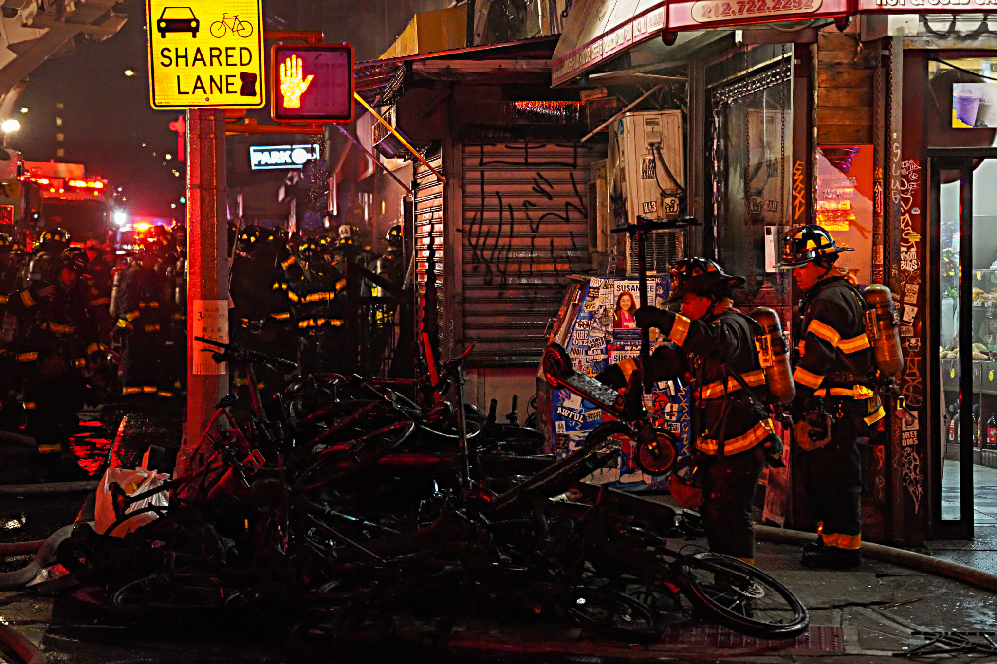 Fire tears through Chinatown e-bike store leaving 4 dead, 2 fighting for their lives: FDNY 13 A pile of e-bikes